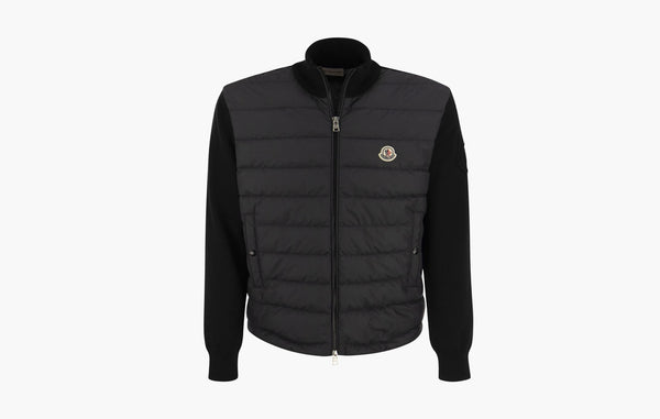 Moncler Padded Down Cardigan Black | Sortage.