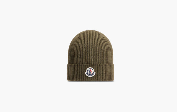 Moncler Wool Beanie Olive Green | The Sortage