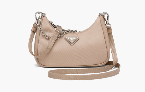 Prada Re-Edition Mini Nylon Shoulder Bag Cameo Beige | Sortage