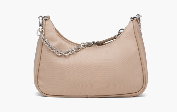 Prada Re-Edition Mini Nylon Shoulder Bag Cameo Beige | Sortage