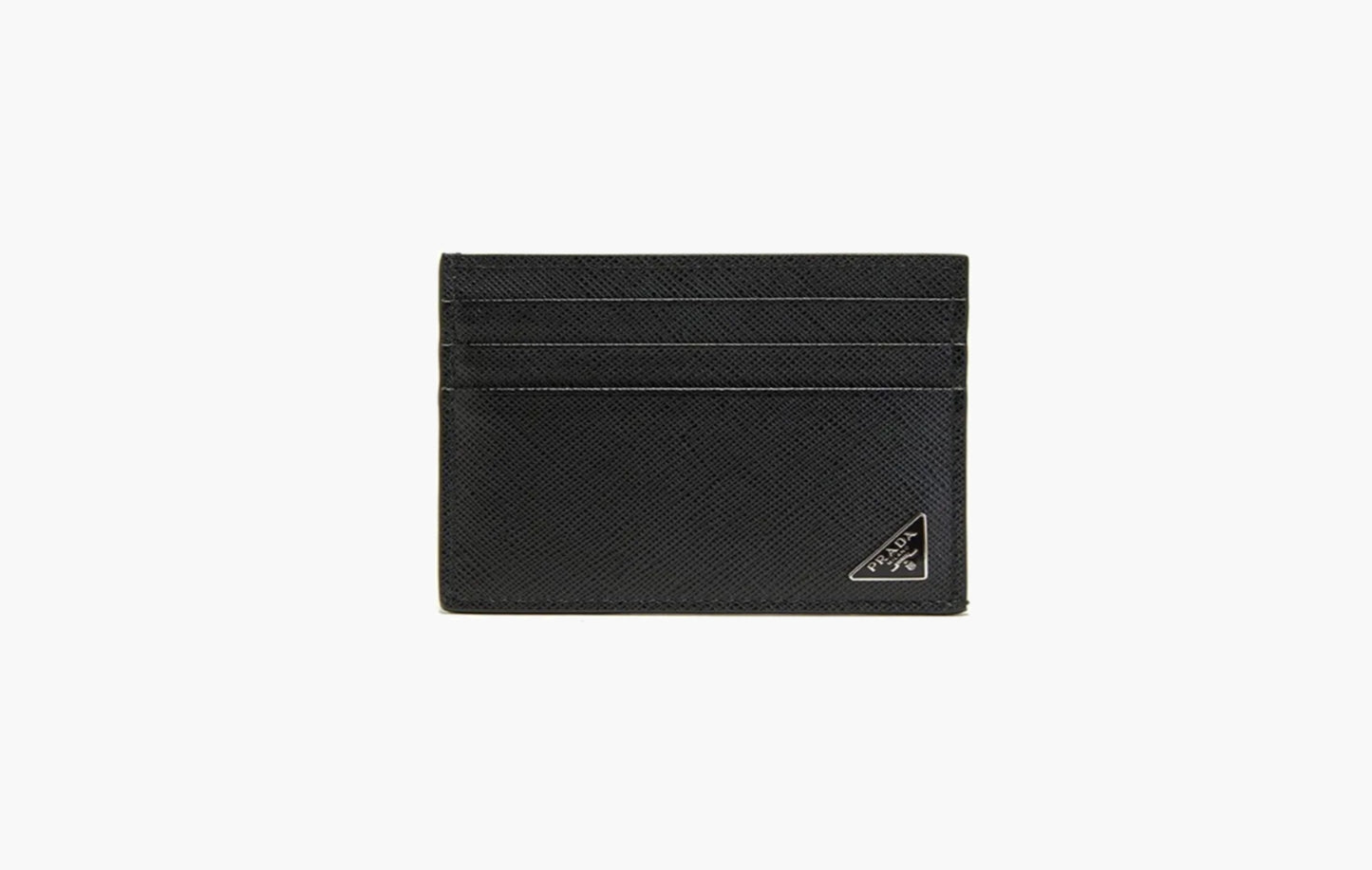 Prada Saffiano Small Logo Card Holder Black | Sortage.