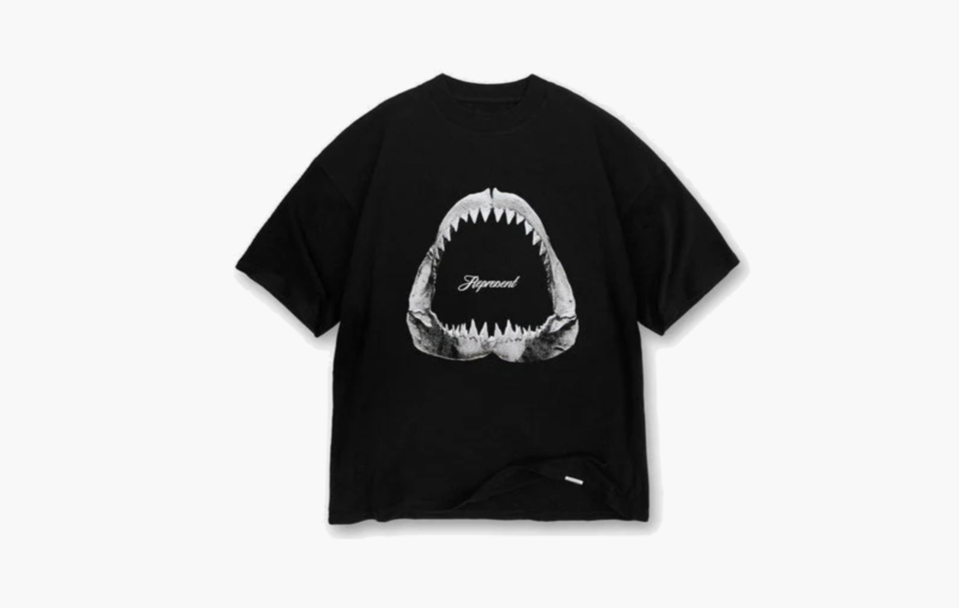 Represent Owner's Club Shark Jaws T-Shirt Flat White/Black | Sortage