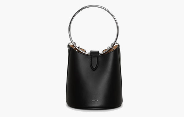 Alaia Ring Medium Bucket Bag In Calfskin Black | The Sortage