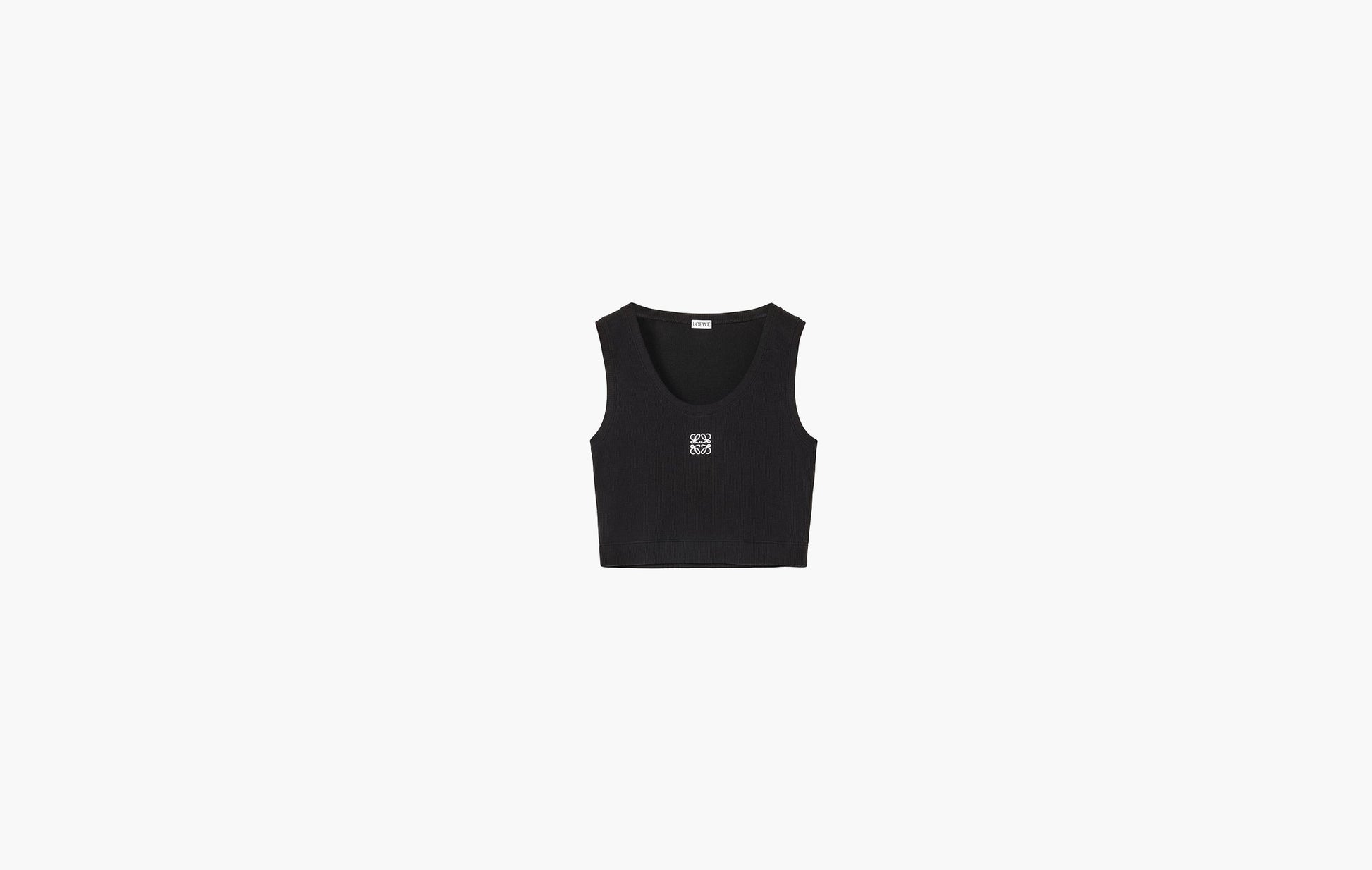 Loewe Cropped Anagram Tank Top Black | Sortage.