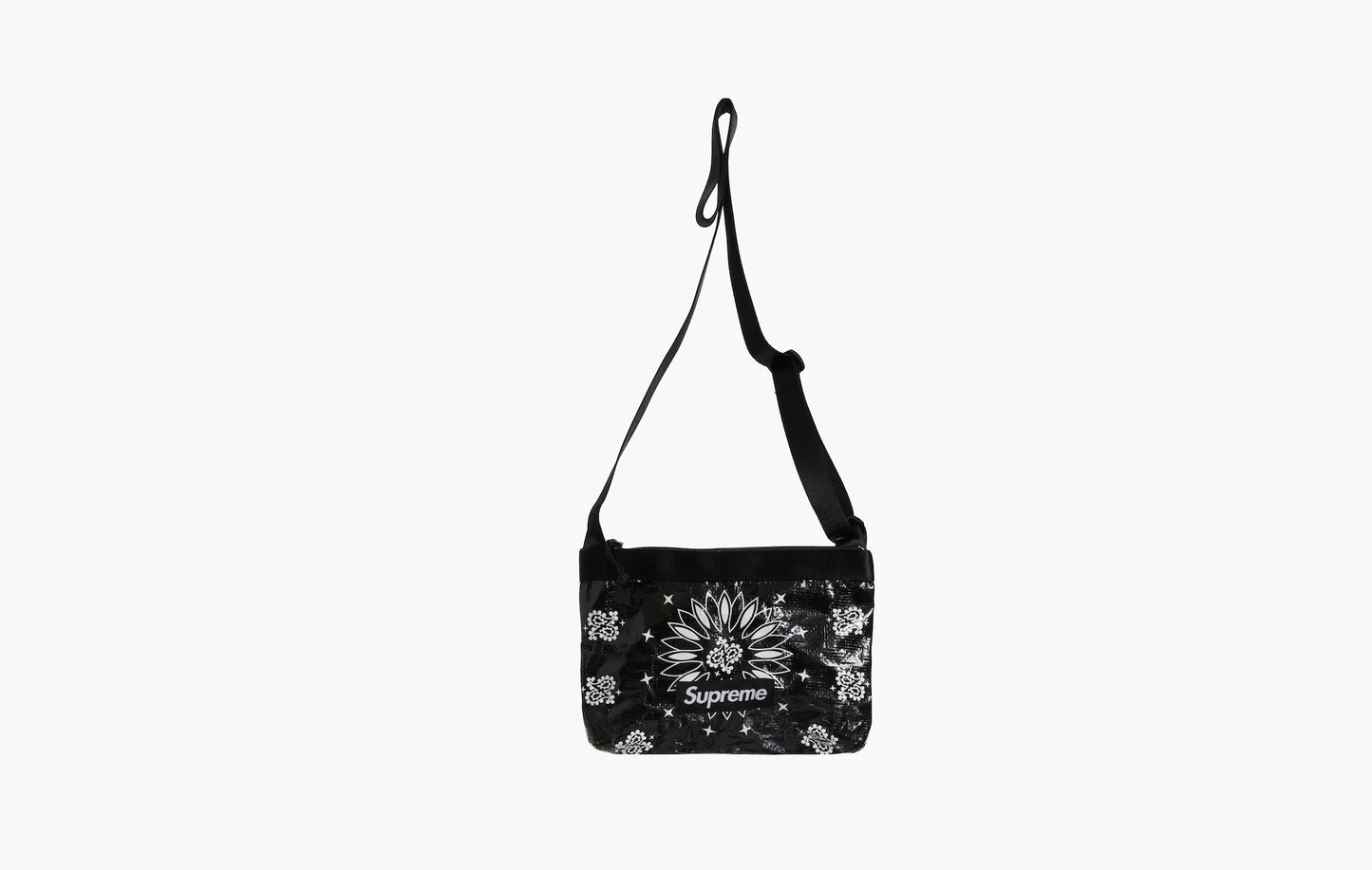 Supreme Bandana Tarp Side Bag Black | The Sortage