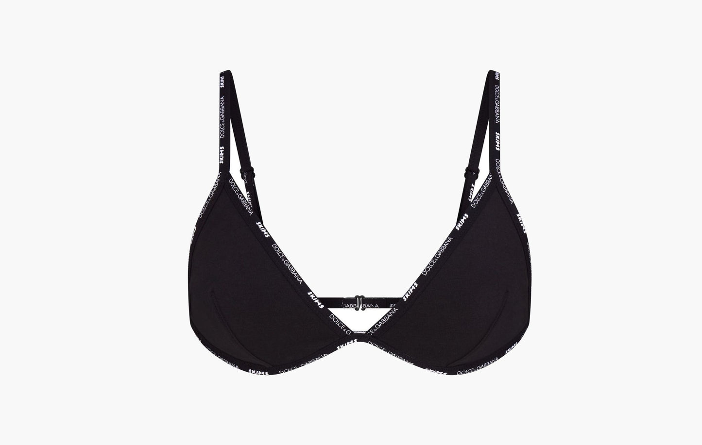 Dolce&Gabbana Cotton Jersey Triangle Bralette "Onyx"