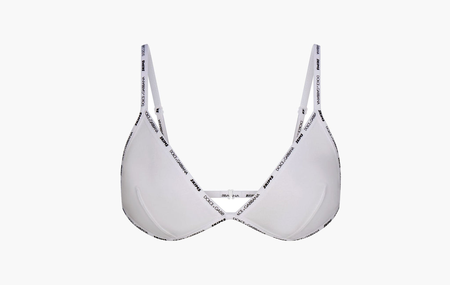 Skims x Dolce&Gabbana Cotton Jersey Triangle Bralette Snow| Sortage.