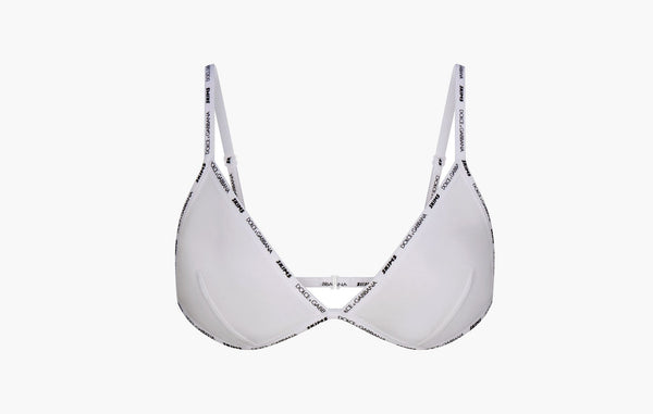 Skims x Dolce&Gabbana Cotton Jersey Triangle Bralette Snow| Sortage.