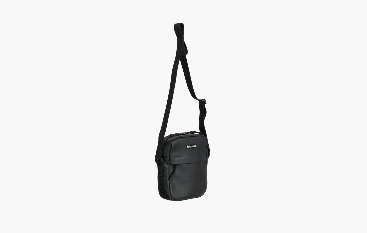 Supreme Leather Shoulder Bag Black - FW23 | The Sortage