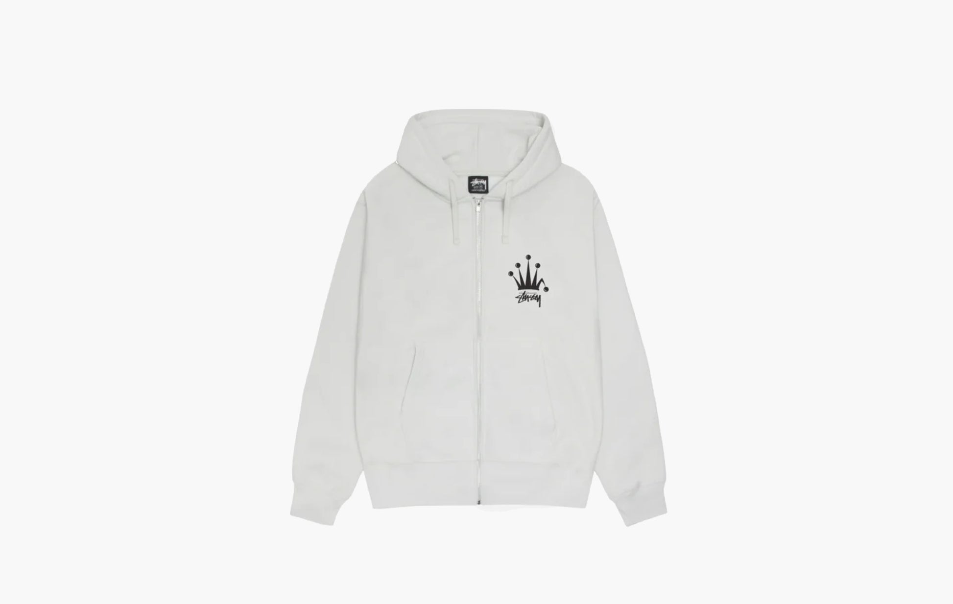 Stussy Regal Crown Zip Hoodie Fog | The Sortage