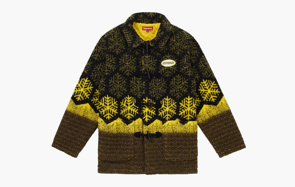 Supreme Snowflake Toggle Fleece Jacket Yellow - FW18 | The Sortage