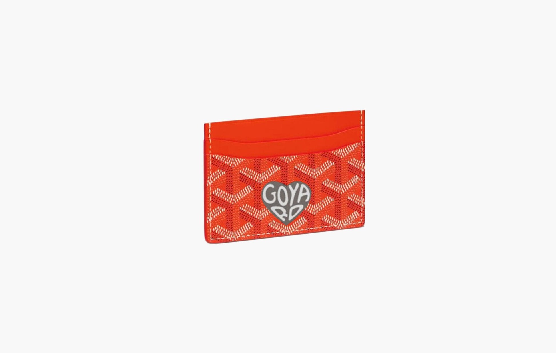 Goyard Saint Sulpice Canvas Leather Card Holder Orange | Sortage.