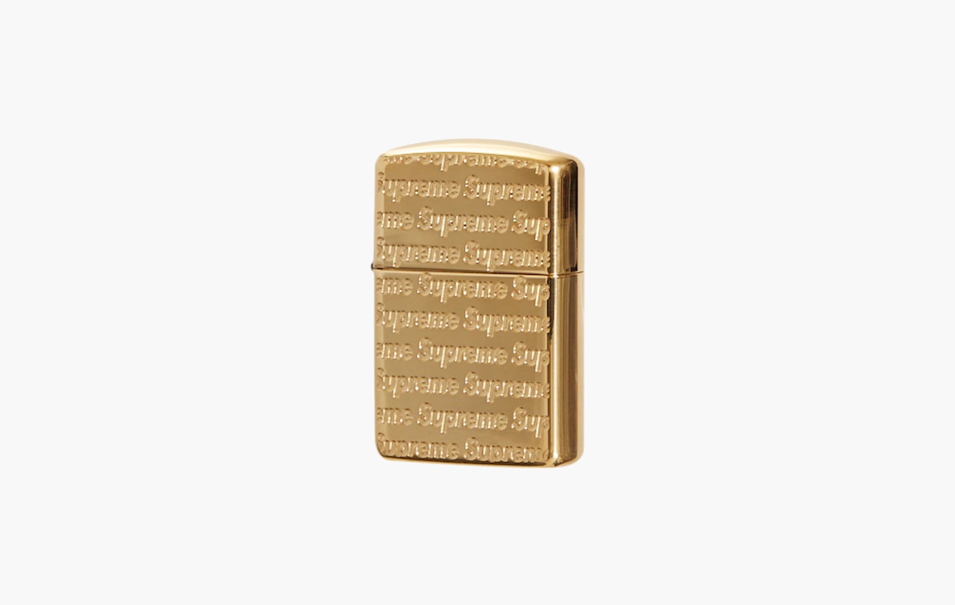 Supreme Repeat Engraved Zippo Gold | The Sortage