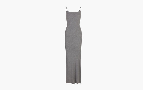 Skims Soft Lounge Long Slip Dress Heather Grey | Sortage.
