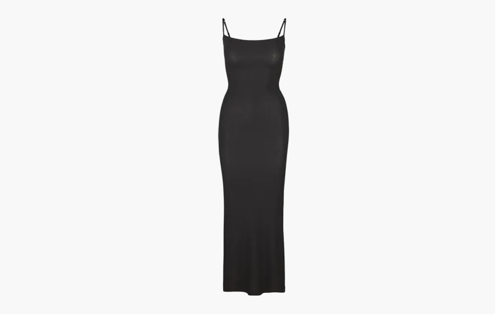 Skims Soft Lounge Long Slip Dress Onyx | Sortage.