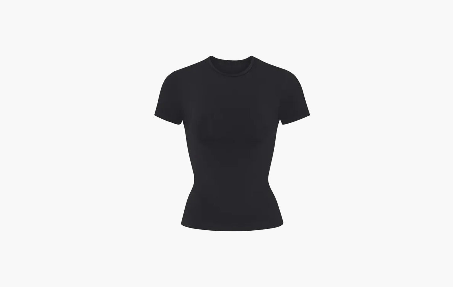 Skims Soft Smoothing Seamless T-shirt Onyx | Sortage.