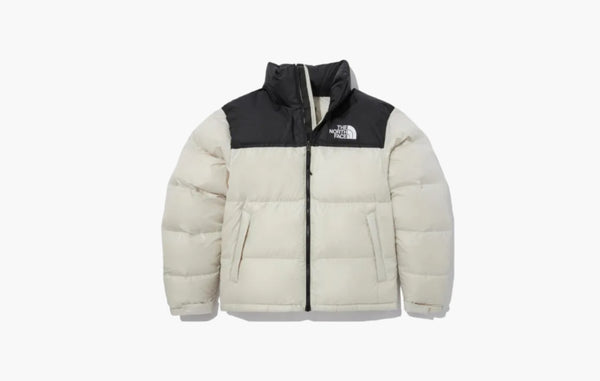 The North Face Logo Nuptse Puffer Jacket Beige- FW22 | Sortage