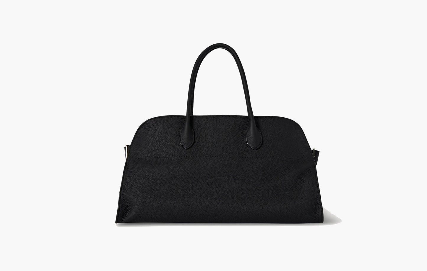 The Row EW Margaux Calfskin Leather Bag Black | The Sortage