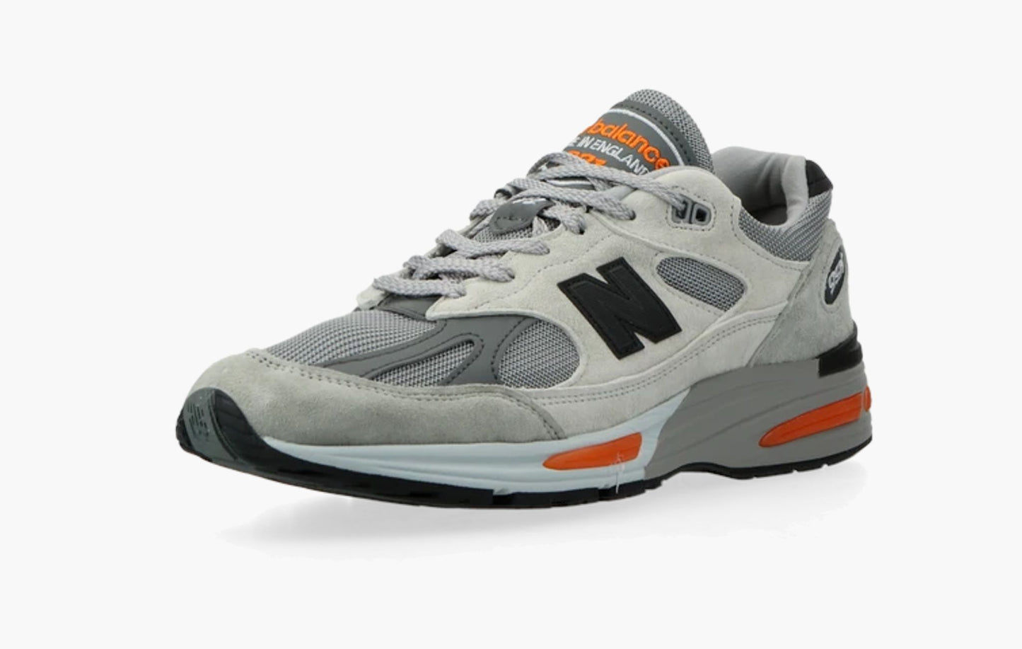 New Balance 991v2 MiUK Pelican Grey Orange - U991BS2 | The Sortage