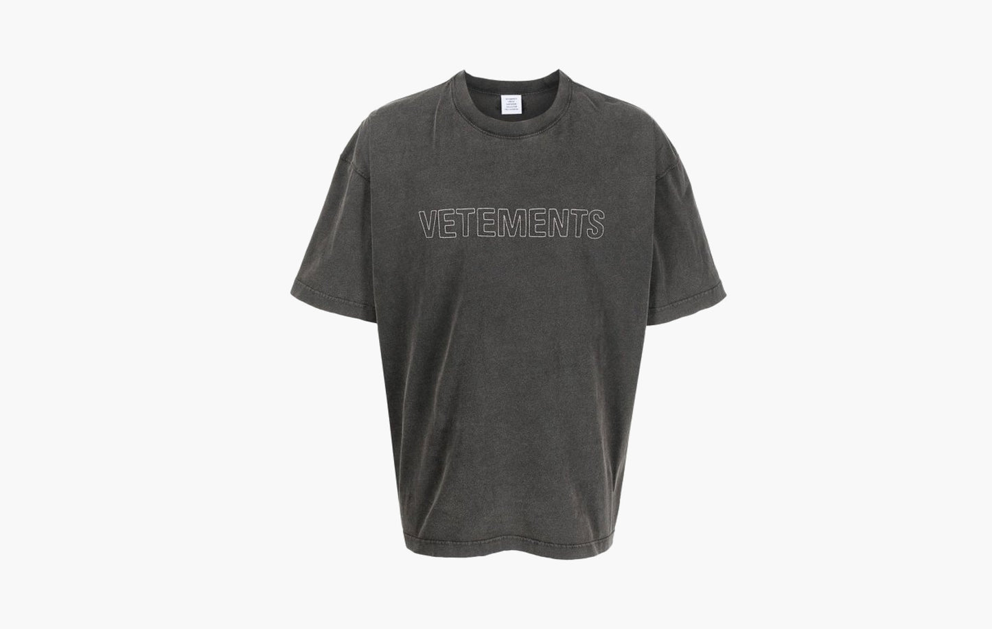 Vetements Logo Outline T-shirt Faded Black | The Sortage