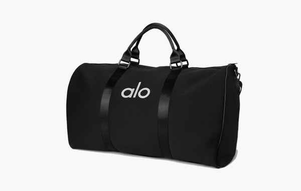 aloyoga Large Traverse Duffle Bag Black Silver | The Sortage