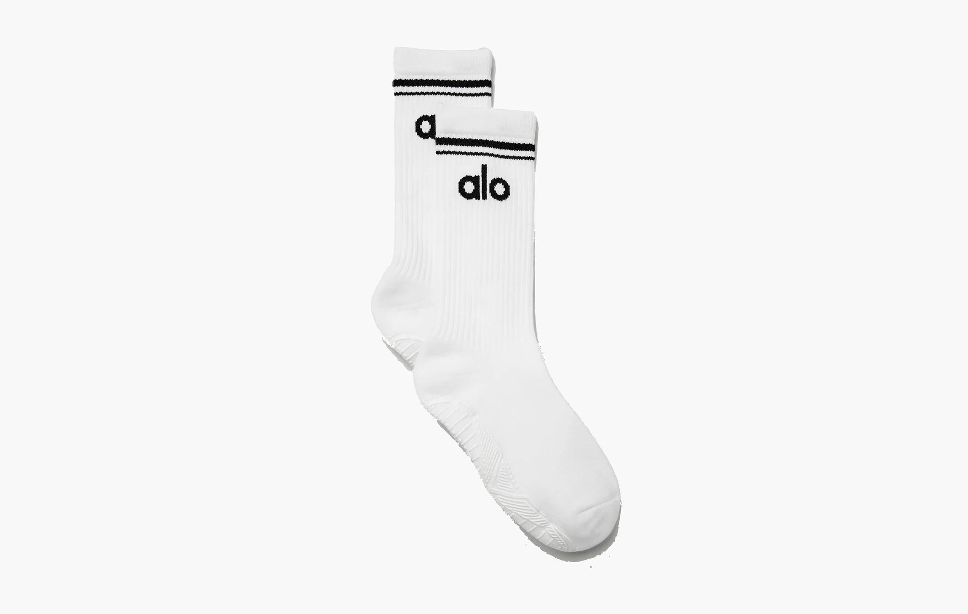 aloyoga Throwback Barre Sock WMNS White Black | The Sortage