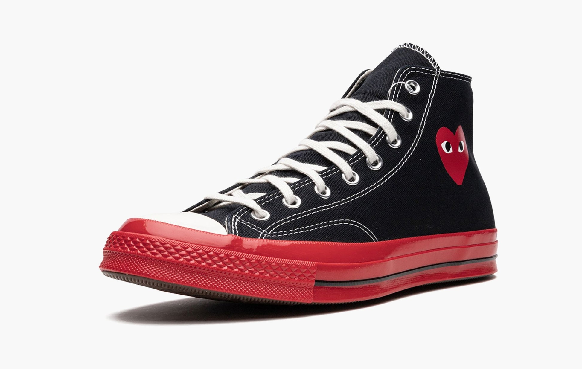 Converse Chuck Taylor All Star 70 Hi Comme des Garcons PLAY Black Red Midsole - A01793C | Sortage