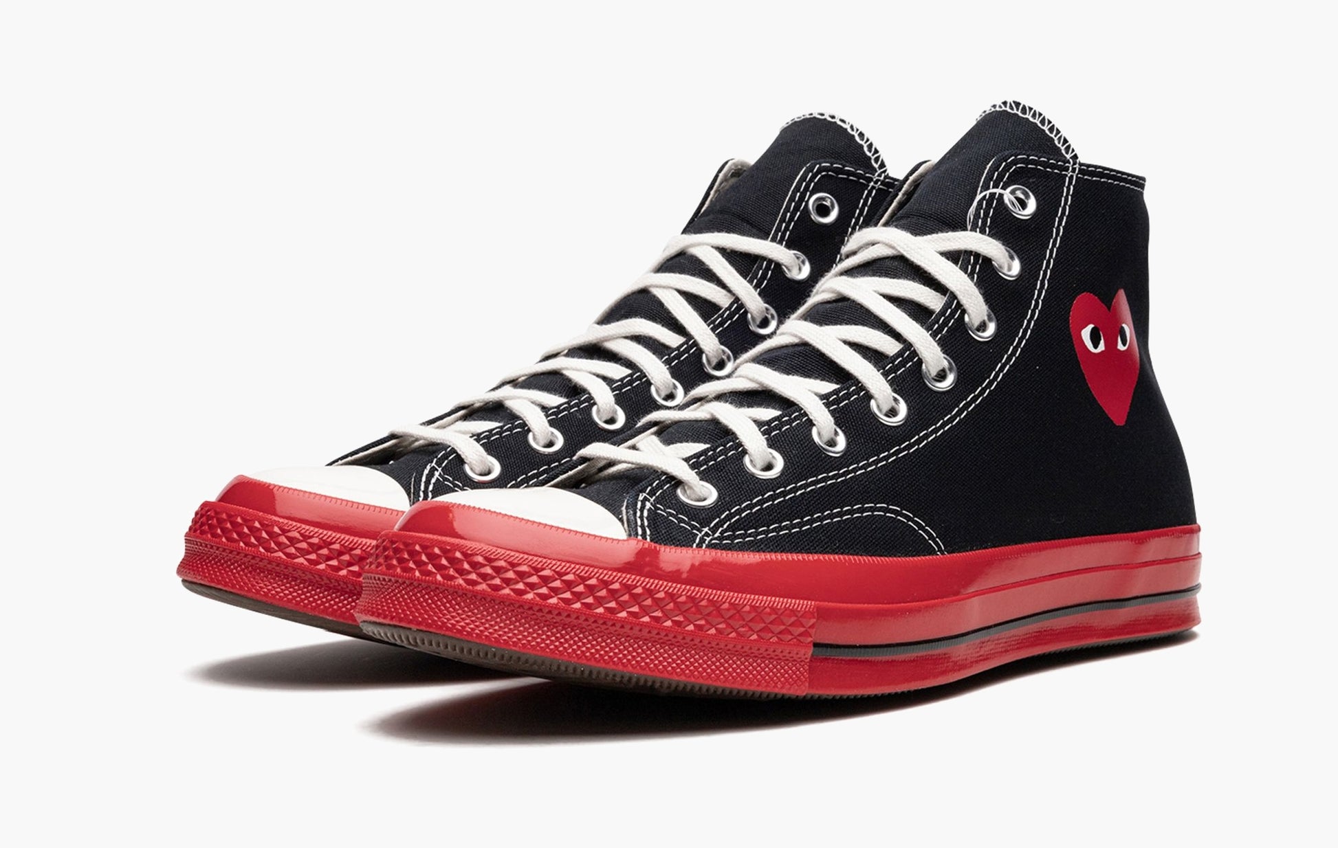 Converse Chuck Taylor All Star 70 Hi Comme des Garcons PLAY Black Red Midsole - A01793C | Sortage