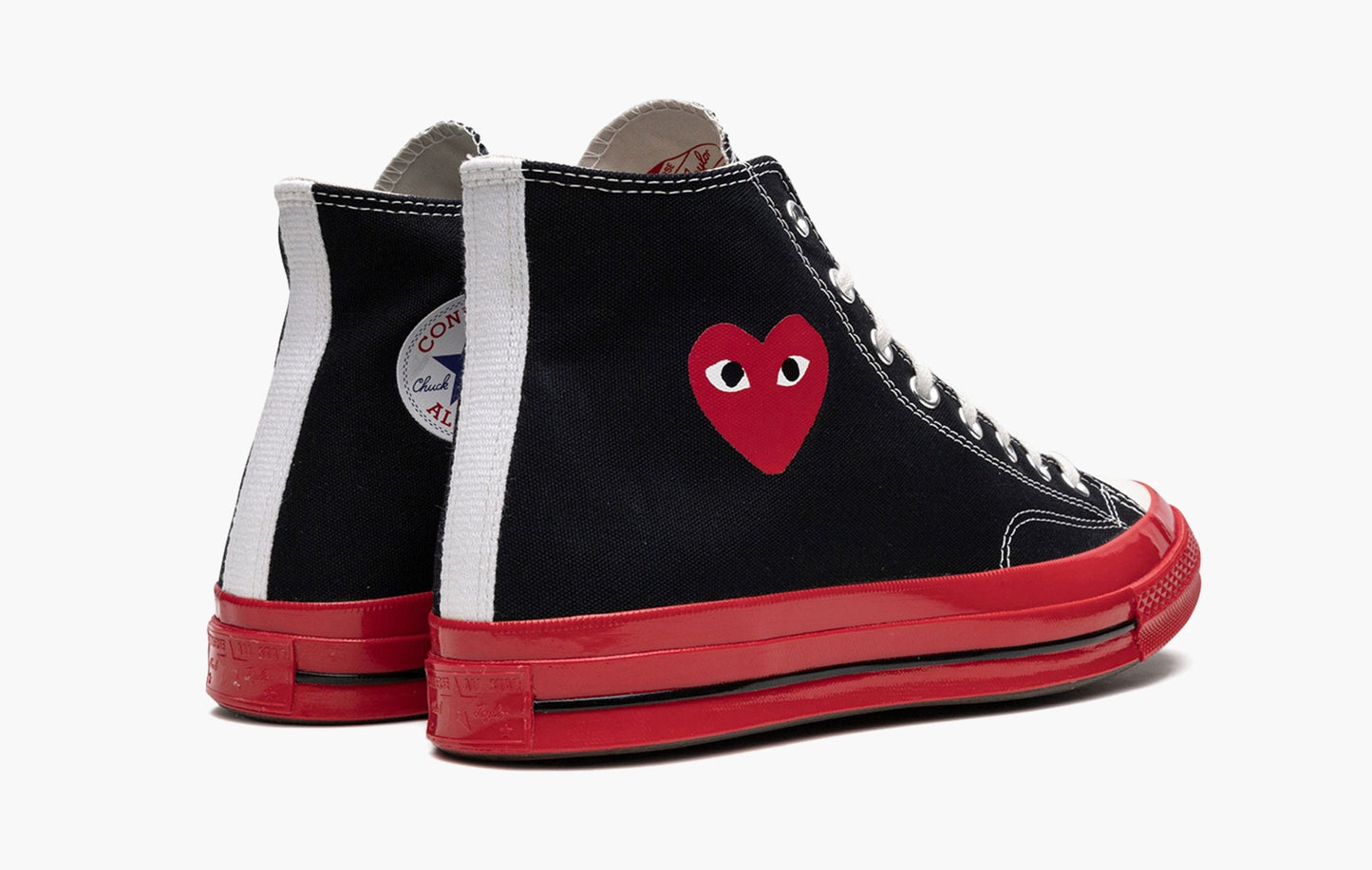 Converse Chuck Taylor All Star 70 Hi Comme des Garcons PLAY Black Red Midsole - A01793C | Sortage