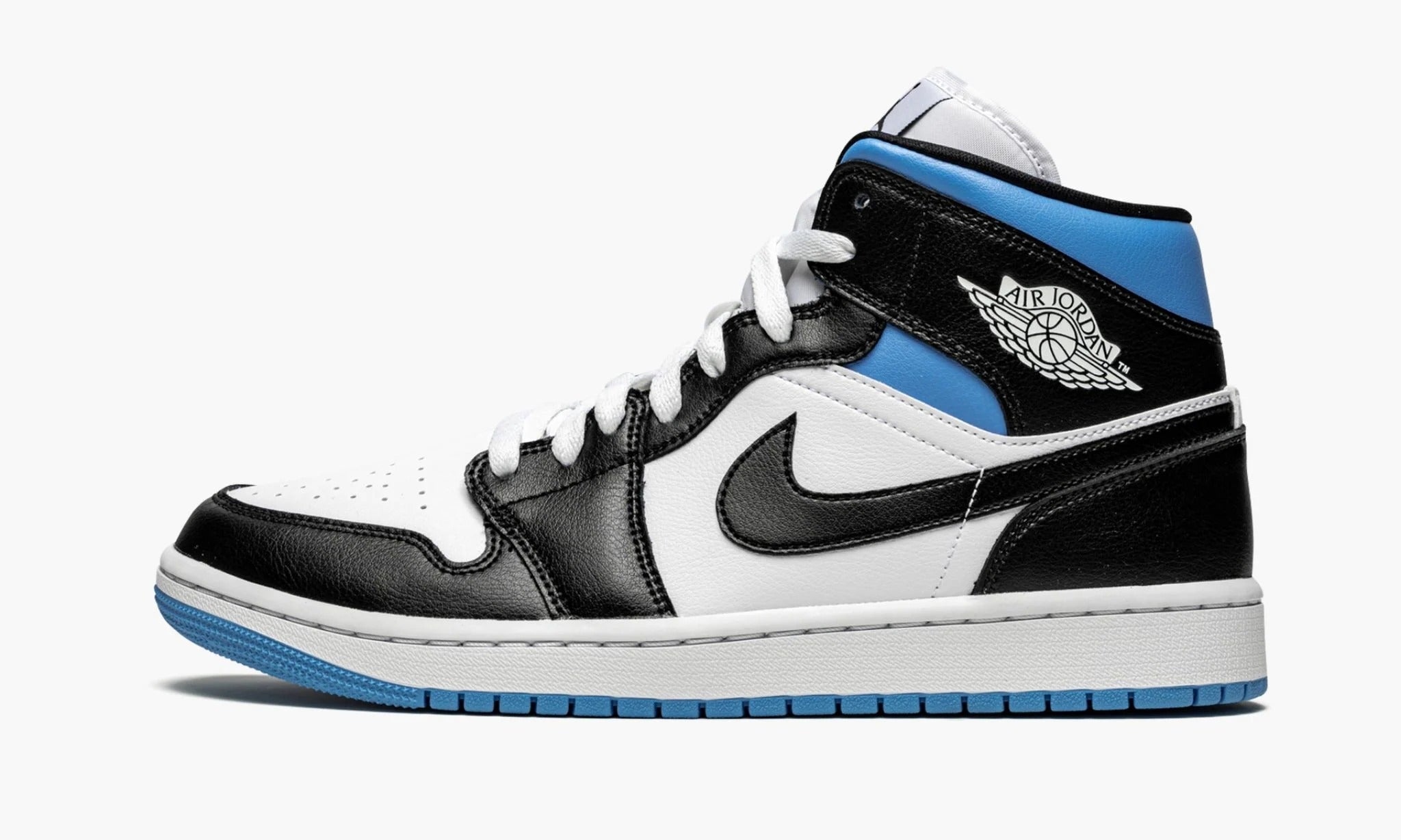 Air Jordan 1 Mid WMNS Black White University Blue BQ6472 102