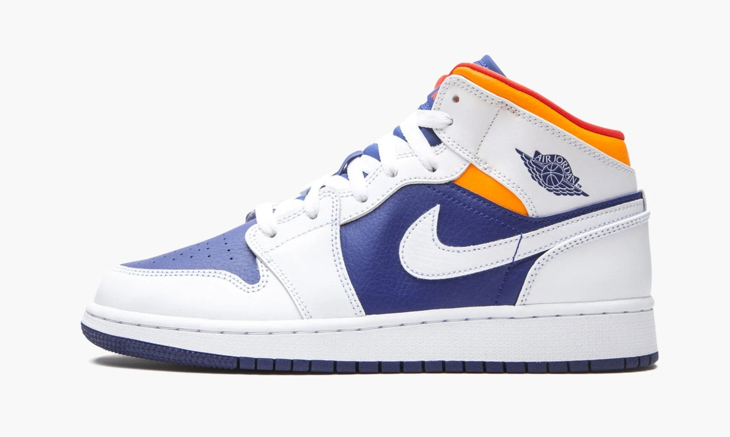 Air Jordan 1 Mid GS White Deep Royal Blue - 554725 131 | The Sortage