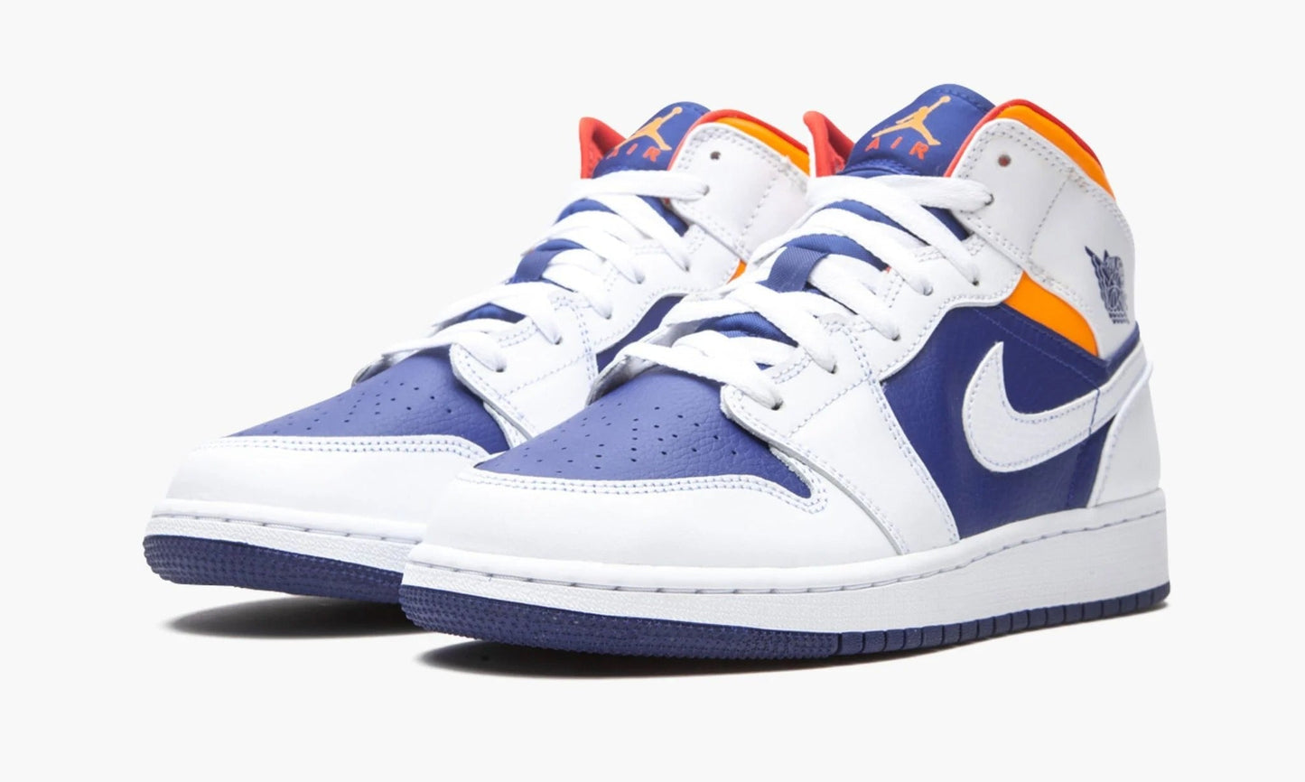 Air Jordan 1 Mid GS White Deep Royal Blue - 554725 131 | The Sortage