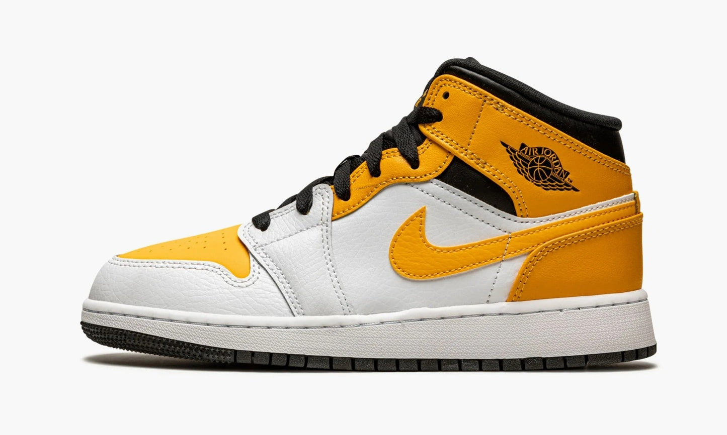 Air Jordan 1 Mid GS White University Gold - 554725 170 | The Sortage