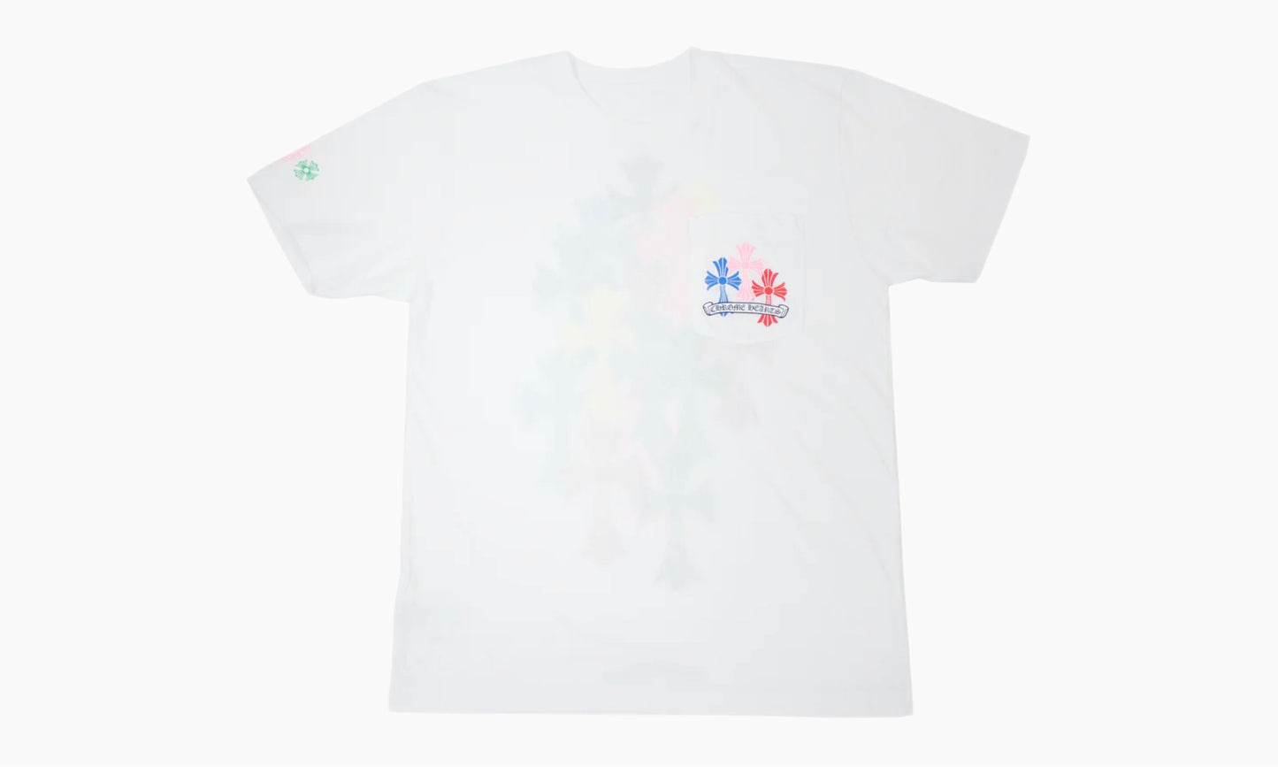 Chrome Hearts Multi Color Cross Cemetery T-shirt White | The Sortage