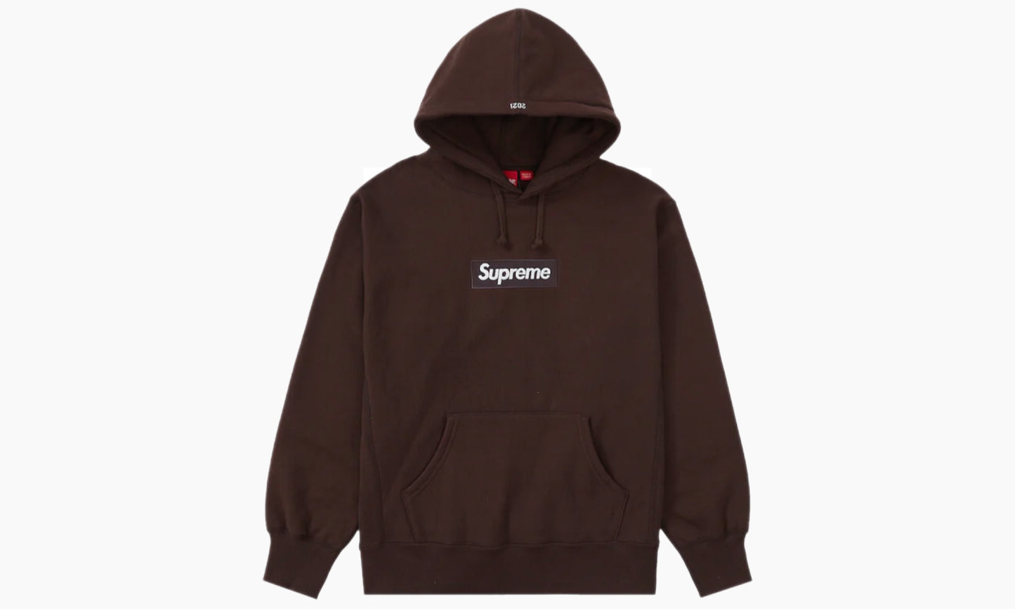 Supreme Box Logo Hooded Sweatshirt FW21 Dark Brown | The Sortage