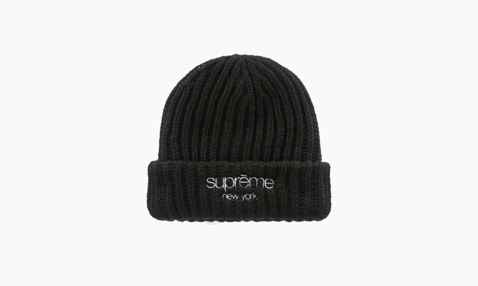 Supreme Ribbed Beanie FW22 Black | The Sortage