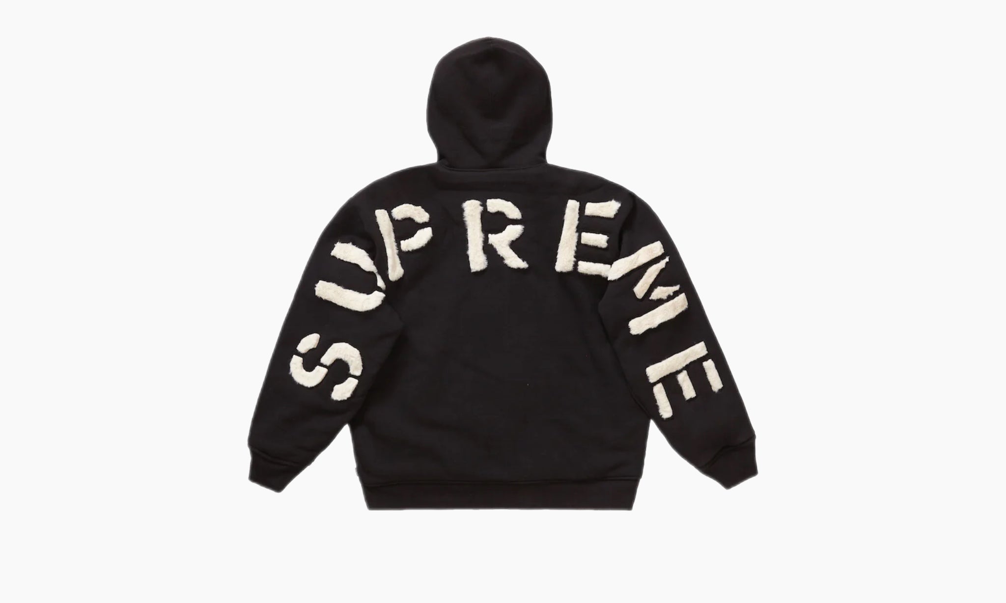 Supreme Faux Fur Lined Zip Up Hooded Sweatshirt Black The Sortage