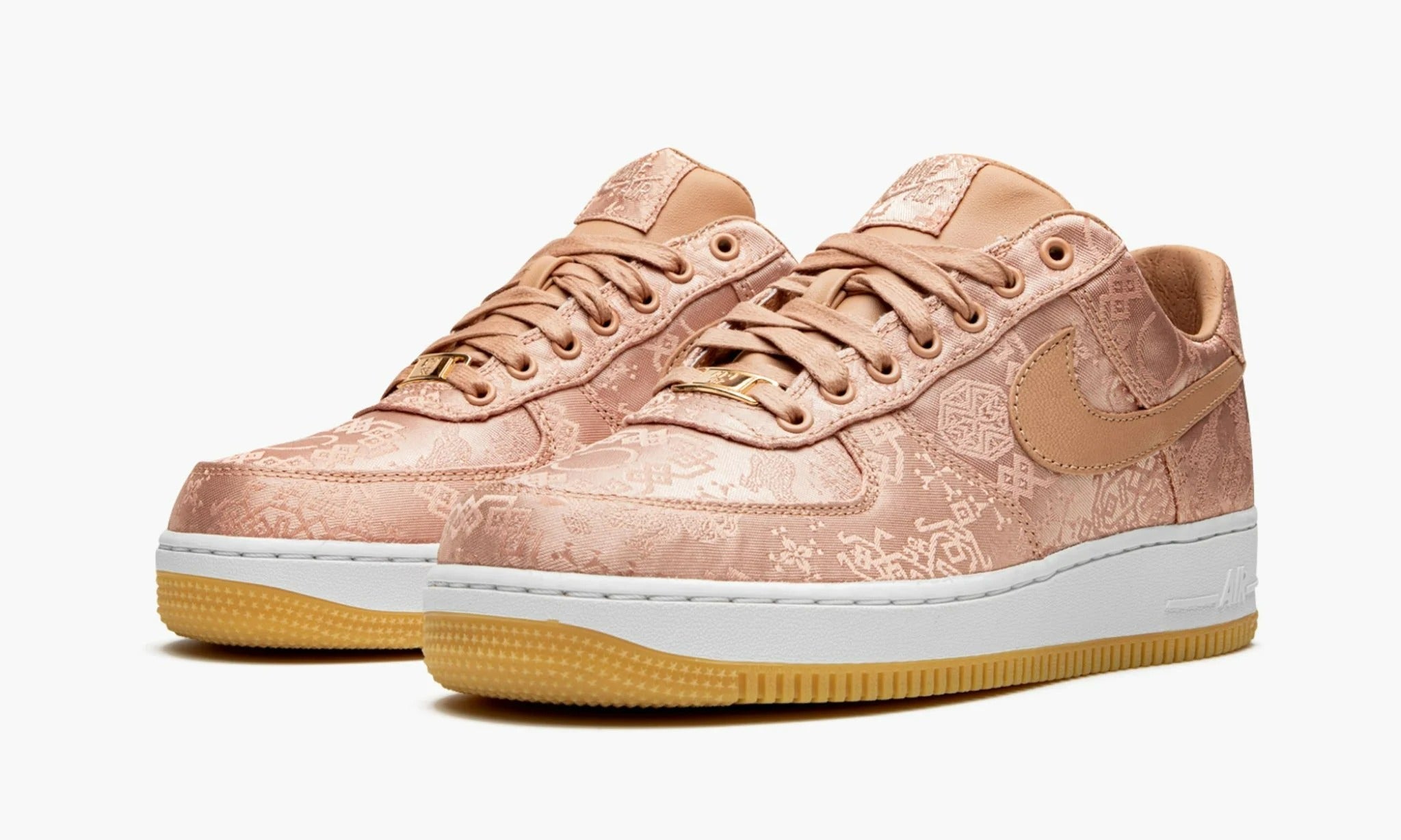 Nike air force 1 white best sale rose gold