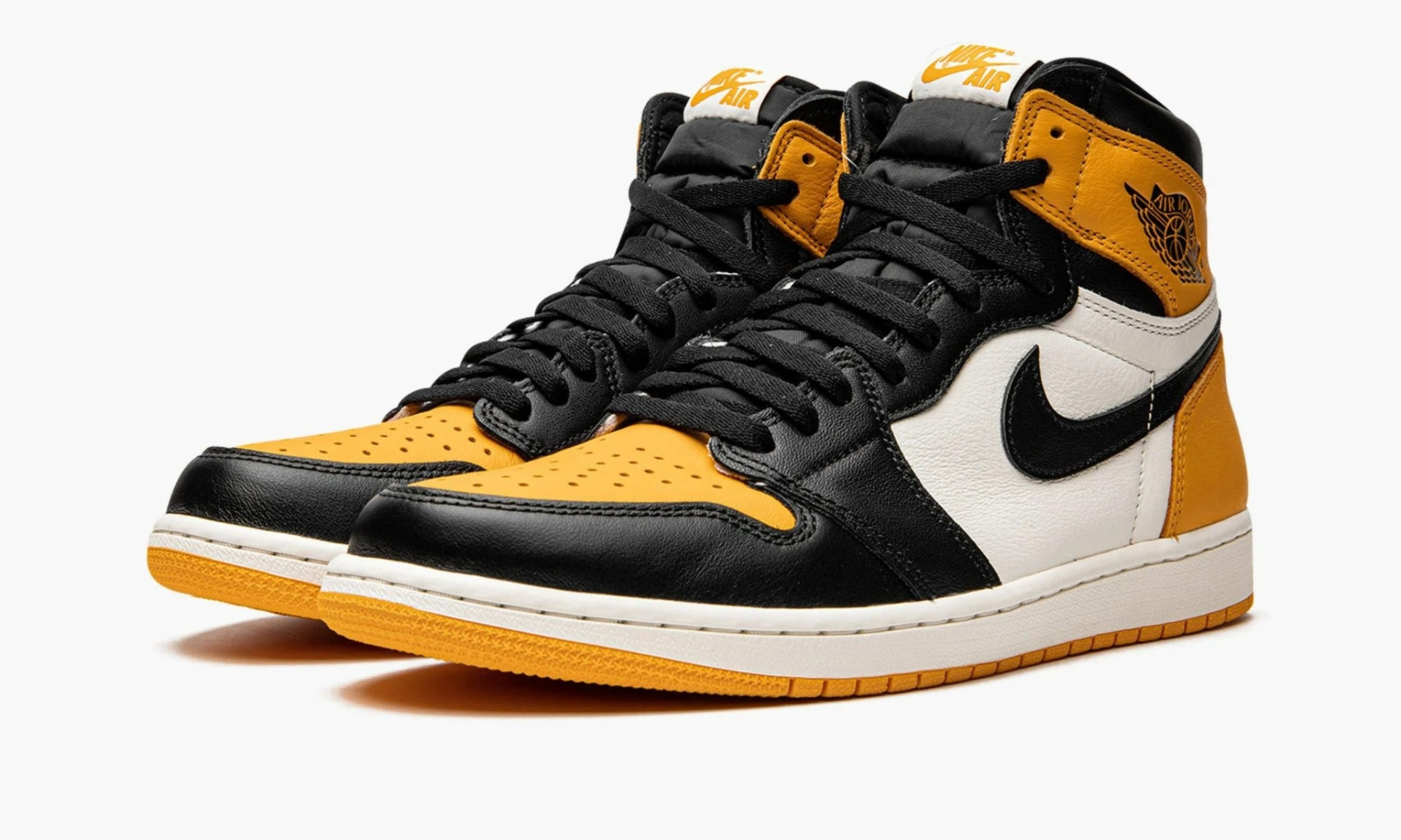 Black yellow ones jordan best sale