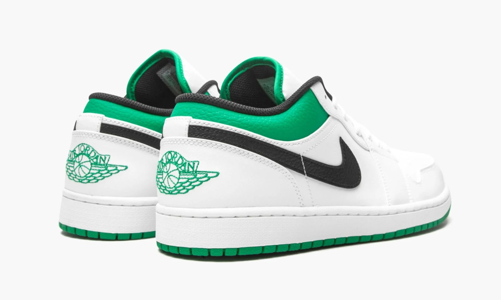 Air Jordan 1 Low White Lucky Green Black - 553558 129 