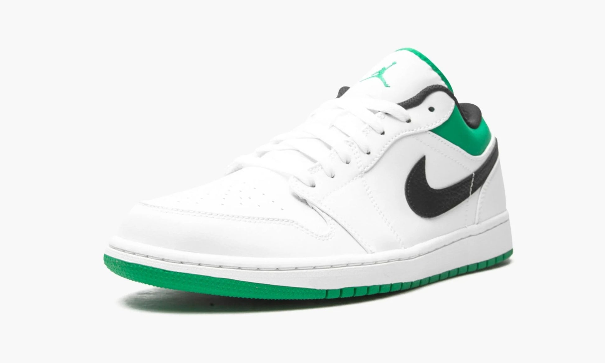 Air Jordan 1 Low White Lucky Green Black - 553558 129 