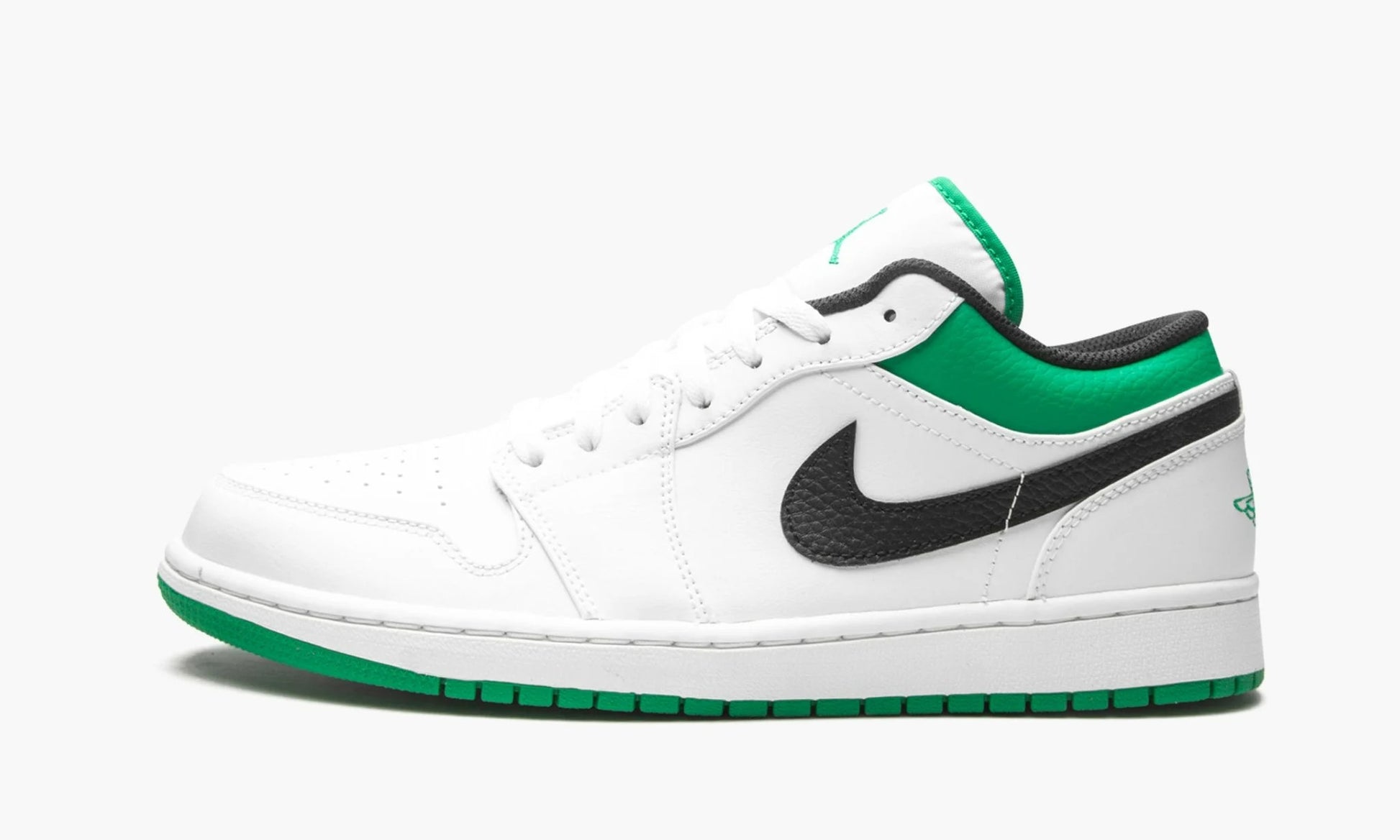 Air Jordan 1 Low White Lucky Green Black - 553558 129 