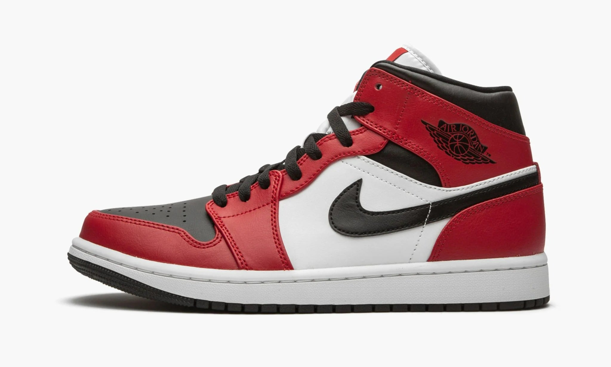 Air Jordan 1 Mid Chicago Black Toe 554724 069 The Sortage