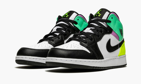 Air Jordan 1 Mid GS Pastel Black Toe - 554725 175 | The Sortage