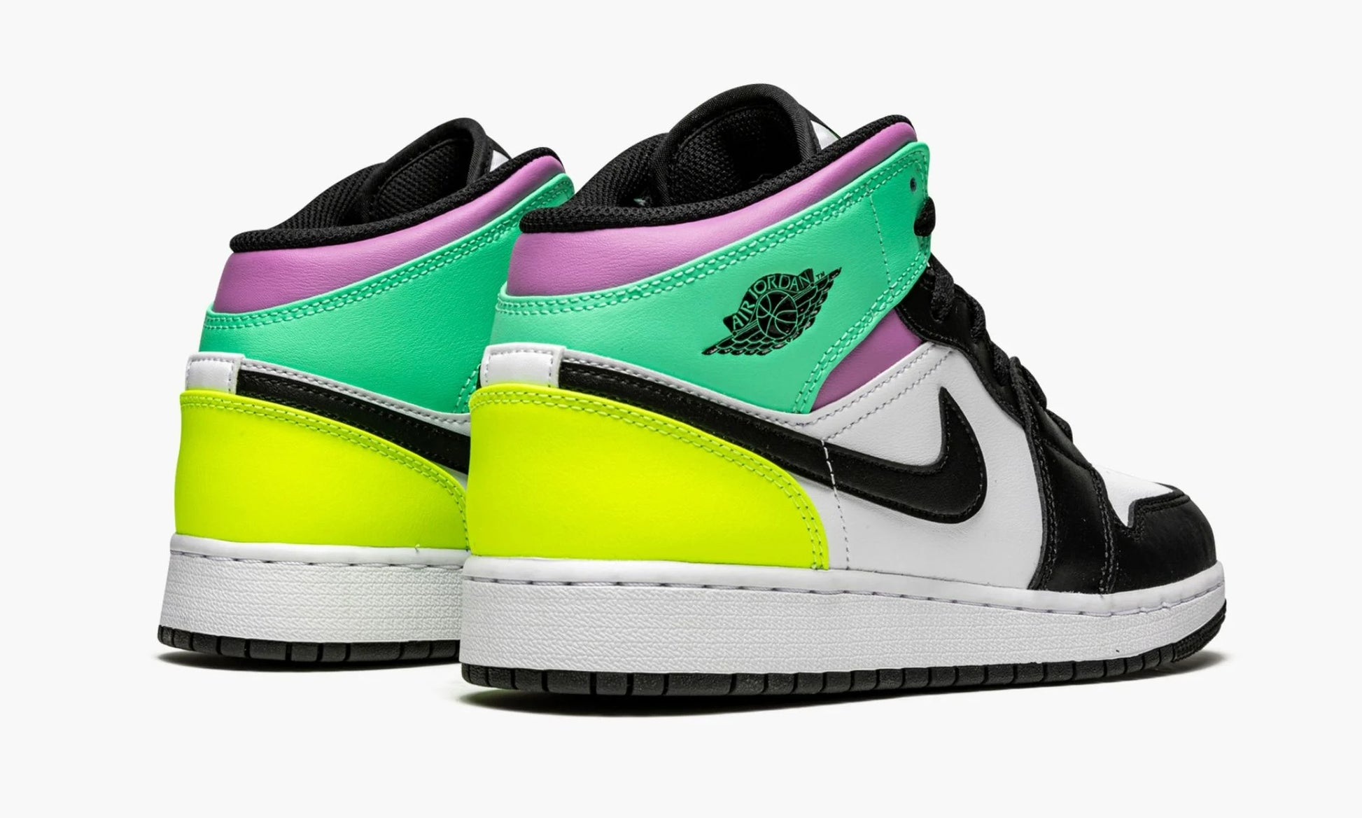 Air Jordan 1 Mid GS Pastel Black Toe - 554725 175 | The Sortage