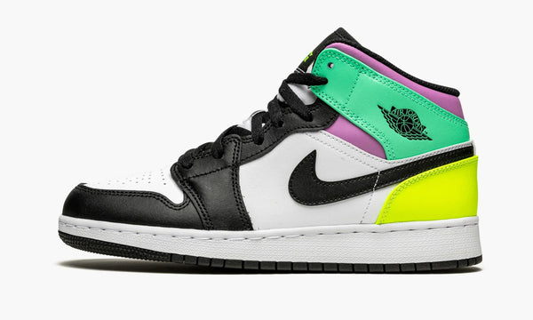 Air Jordan 1 Mid GS Pastel Black Toe - 554725 175 | The Sortage