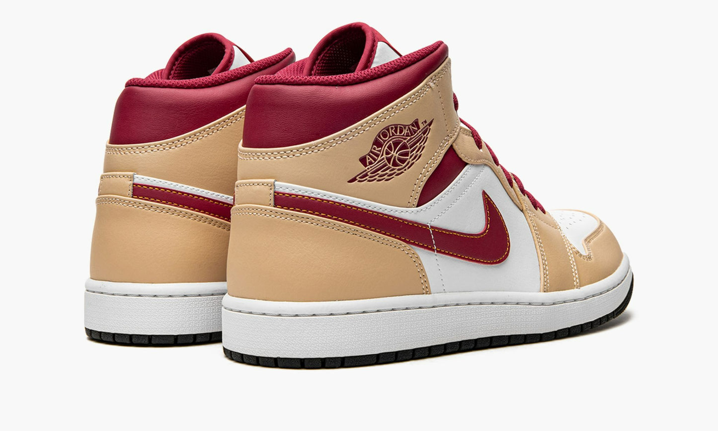 Air Jordan 1 Mid Light Curry Cardinal - 554724 201 | The Sortage