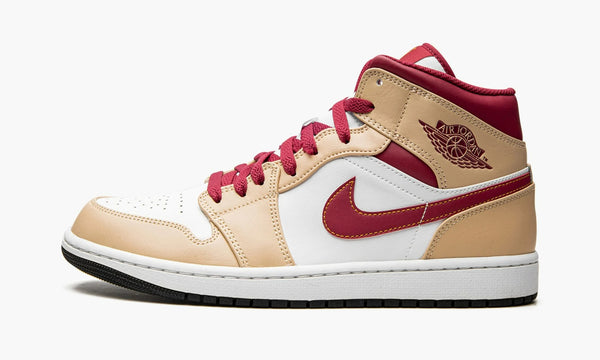 Air Jordan 1 Mid Light Curry Cardinal - 554724 201 | The Sortage