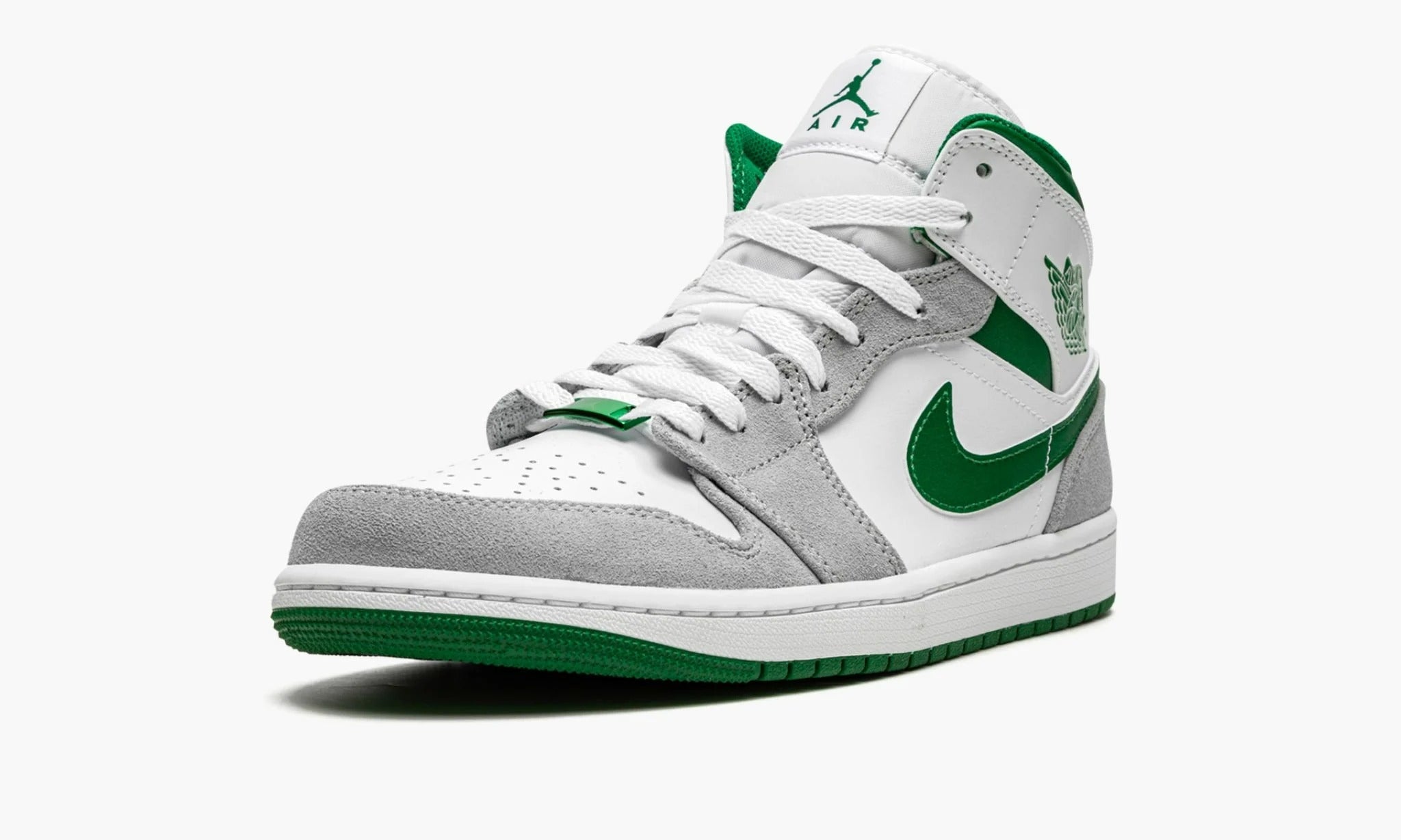 Air Jordan 1 Mid SE Grey Pine Green White