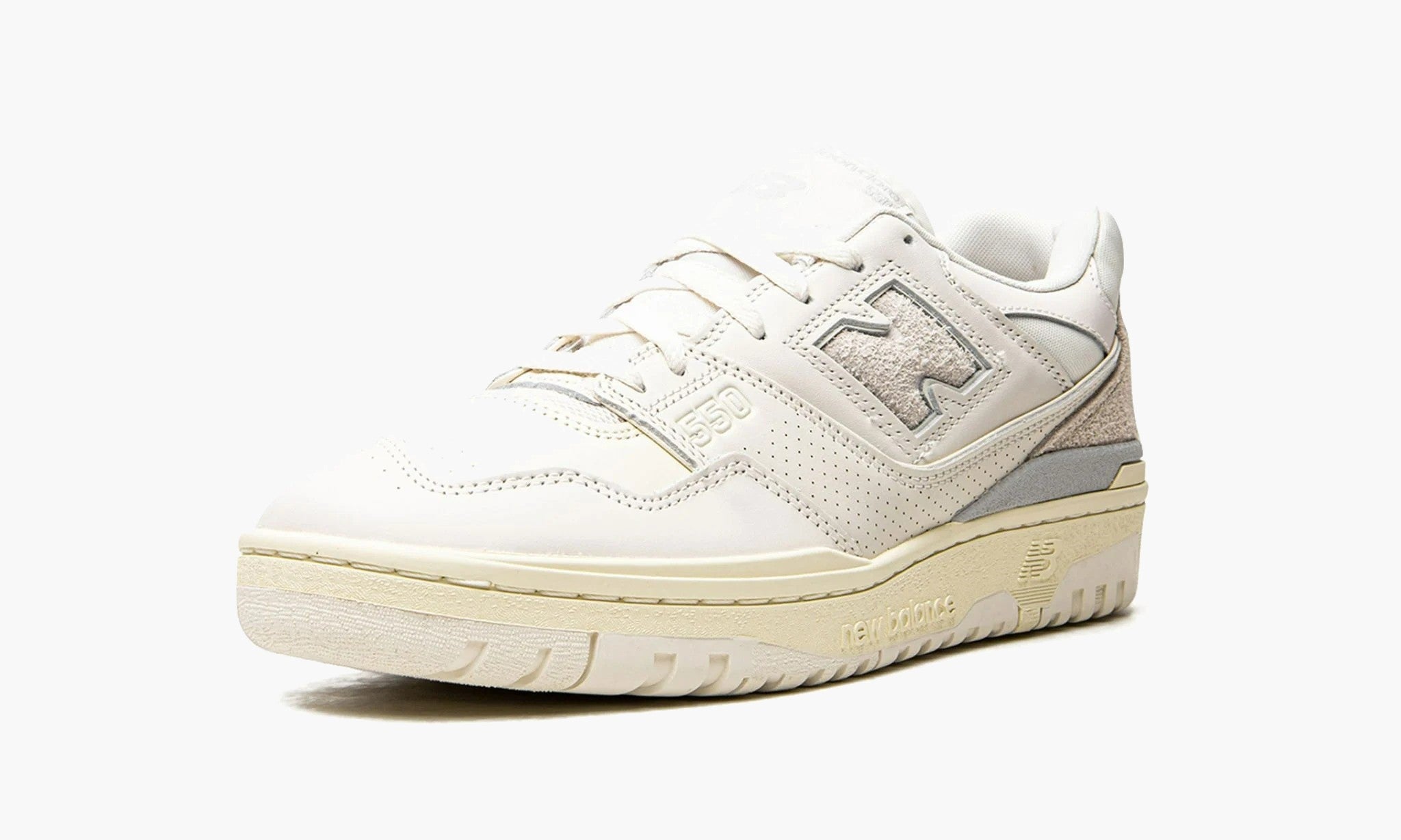 All white sales leather new balance